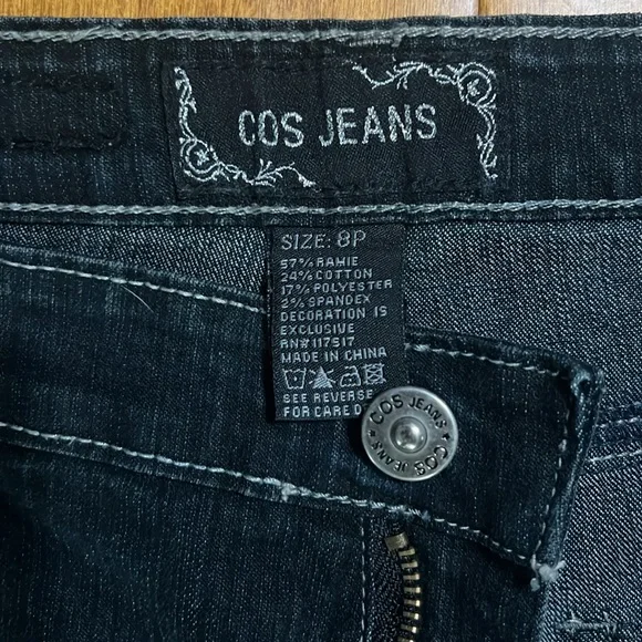 COS Black High Waisted Straight Ankle Length Jeans Size 8P 90’s Wide Leg - Picture 7 of 13